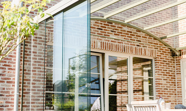 Mur de verre extensible pour votre toit de patio
